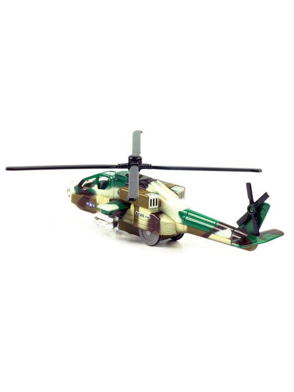 Металлический военный вертолет «Sonic Gunship» 22 см. 8120D, инерционный, свет, звук / Микс