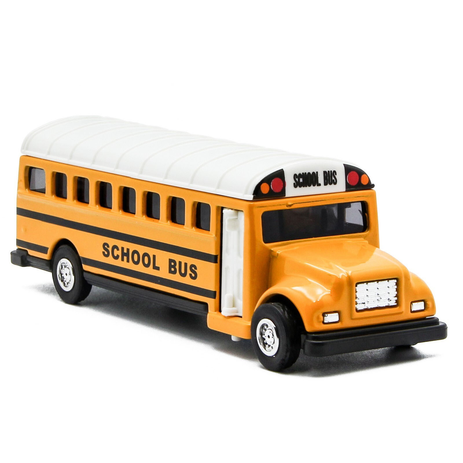 Машинка металлическая «Школьный автобус с баннером» 534, 11,5 см. инерционный / Микс