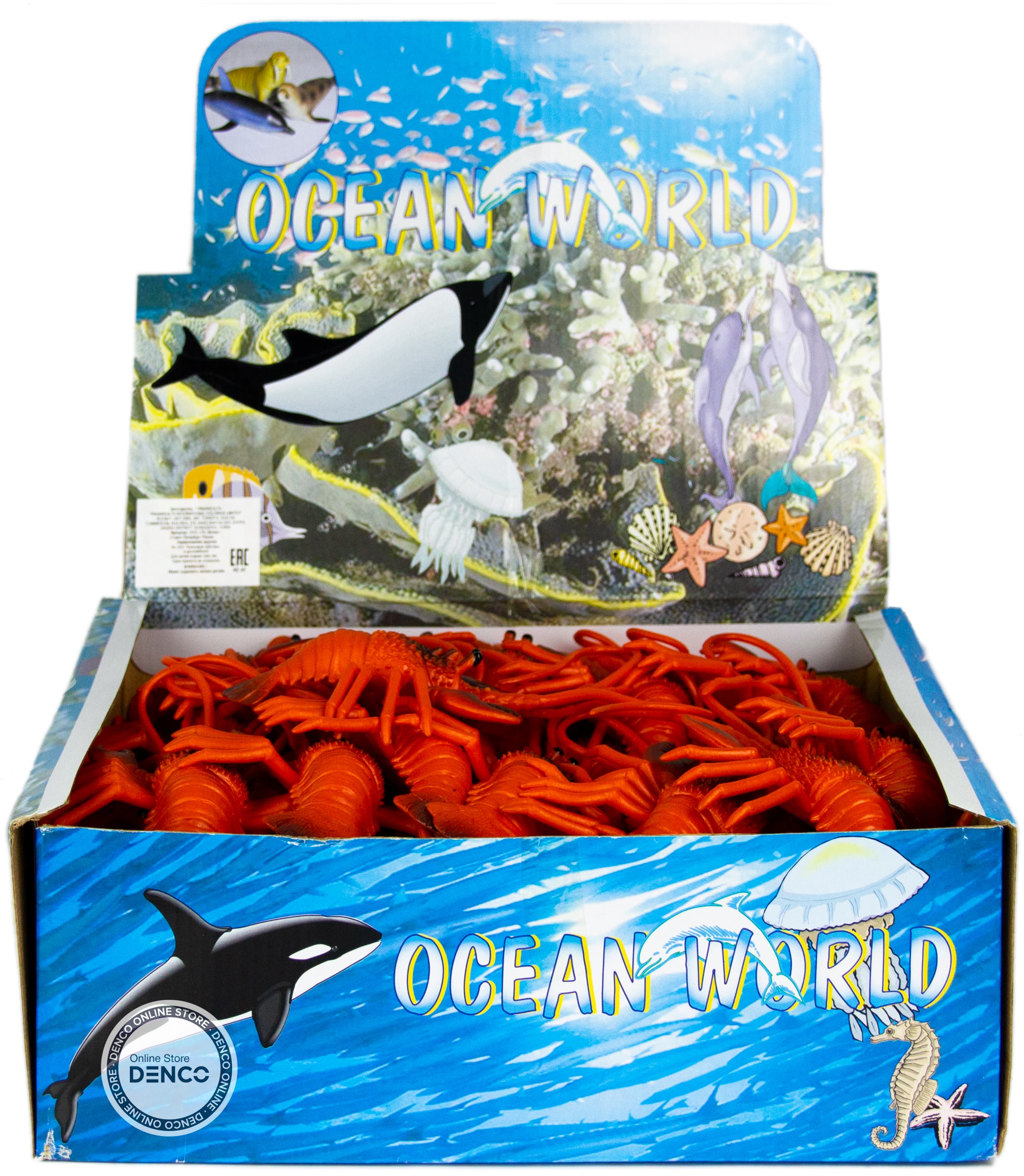 Резиновые фигурки морских животных «Лобстеры» Н13 Ocean World, 16 см. / 2 шт.