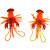 Резиновые фигурки морских животных «Лобстеры» Н13 Ocean World, 16 см. / 2 шт.