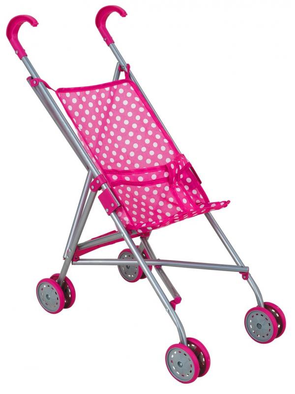 Детская игрушечная прогулочная коляска-трость для кукол Melobo 9302 металлическая / Микс