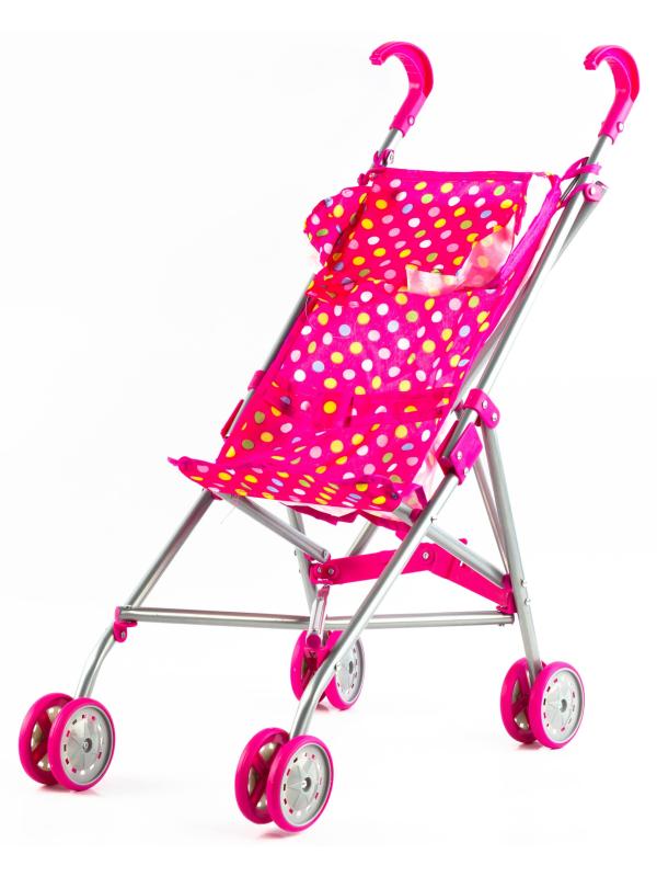 Детская игрушечная прогулочная коляска-трость для кукол Melobo 9302S металлическая / Микс