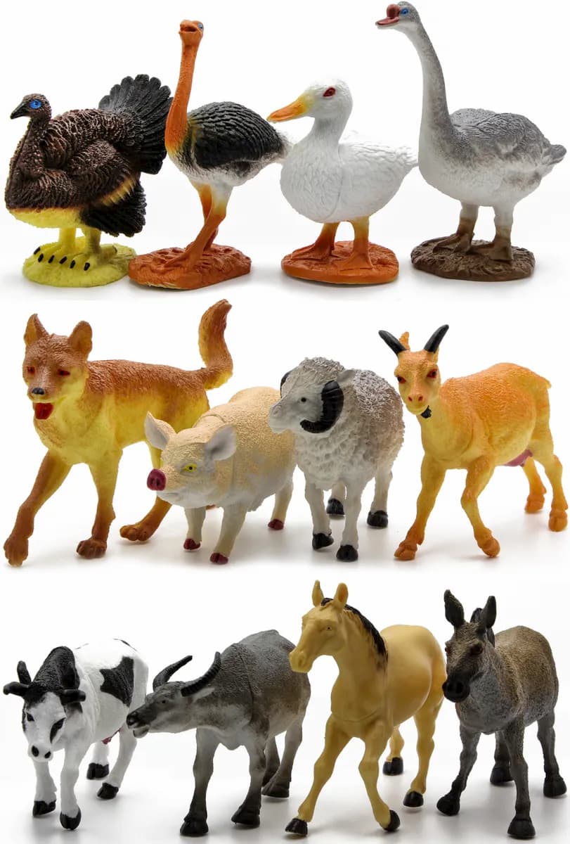 Фигурки животных «Домашние животные с фермы» H88 Farm Creature 9-15 см. / 12 шт.