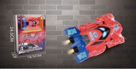 Спорт кар Spiderman + свет на батарейках в коробке 24.5х7х18см