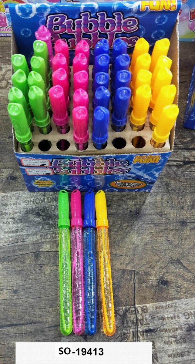 Мыльные пузыри 48шт в упаковке 27 см цвета разные