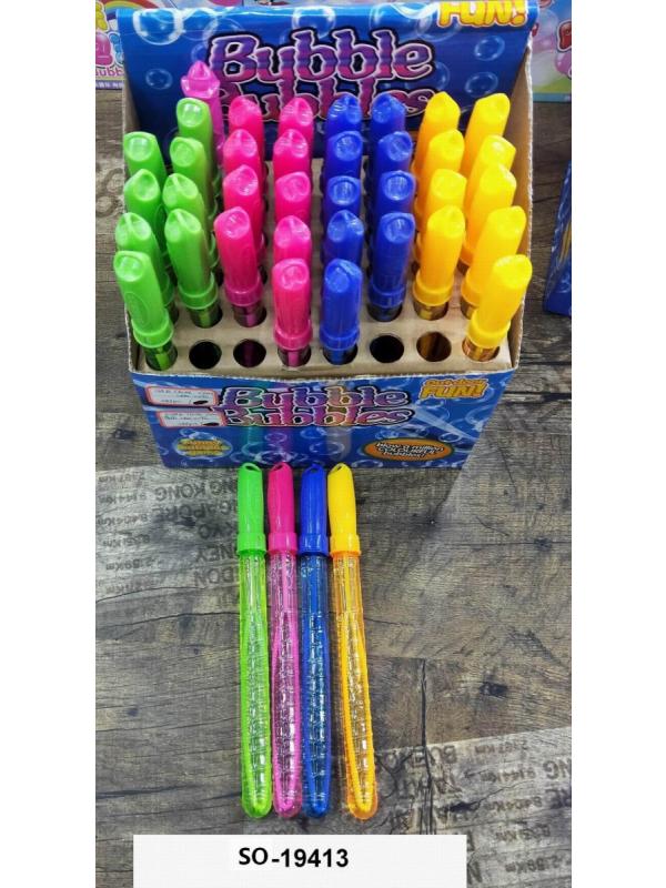 Мыльные пузыри 48шт в упаковке 27 см цвета разные