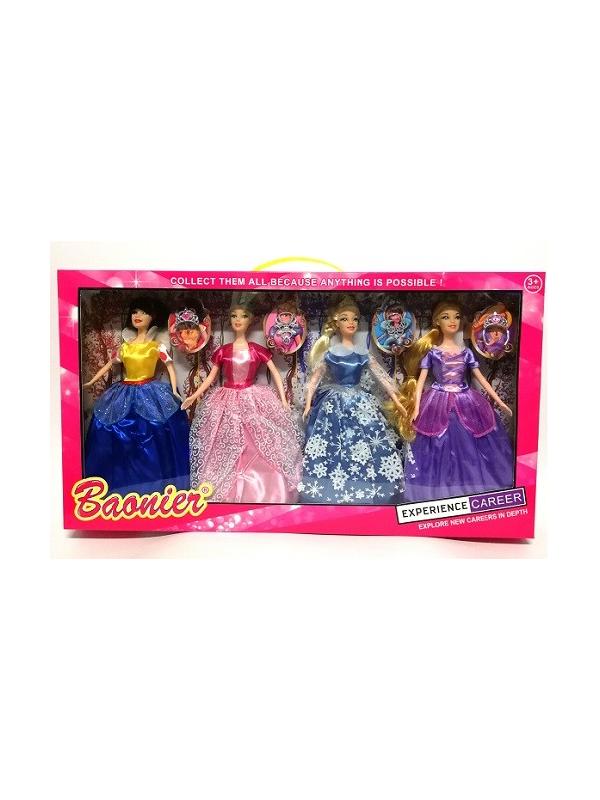 Набор кукол Сказочные принцессы 4шт в коробке JJ8691 / Baonier