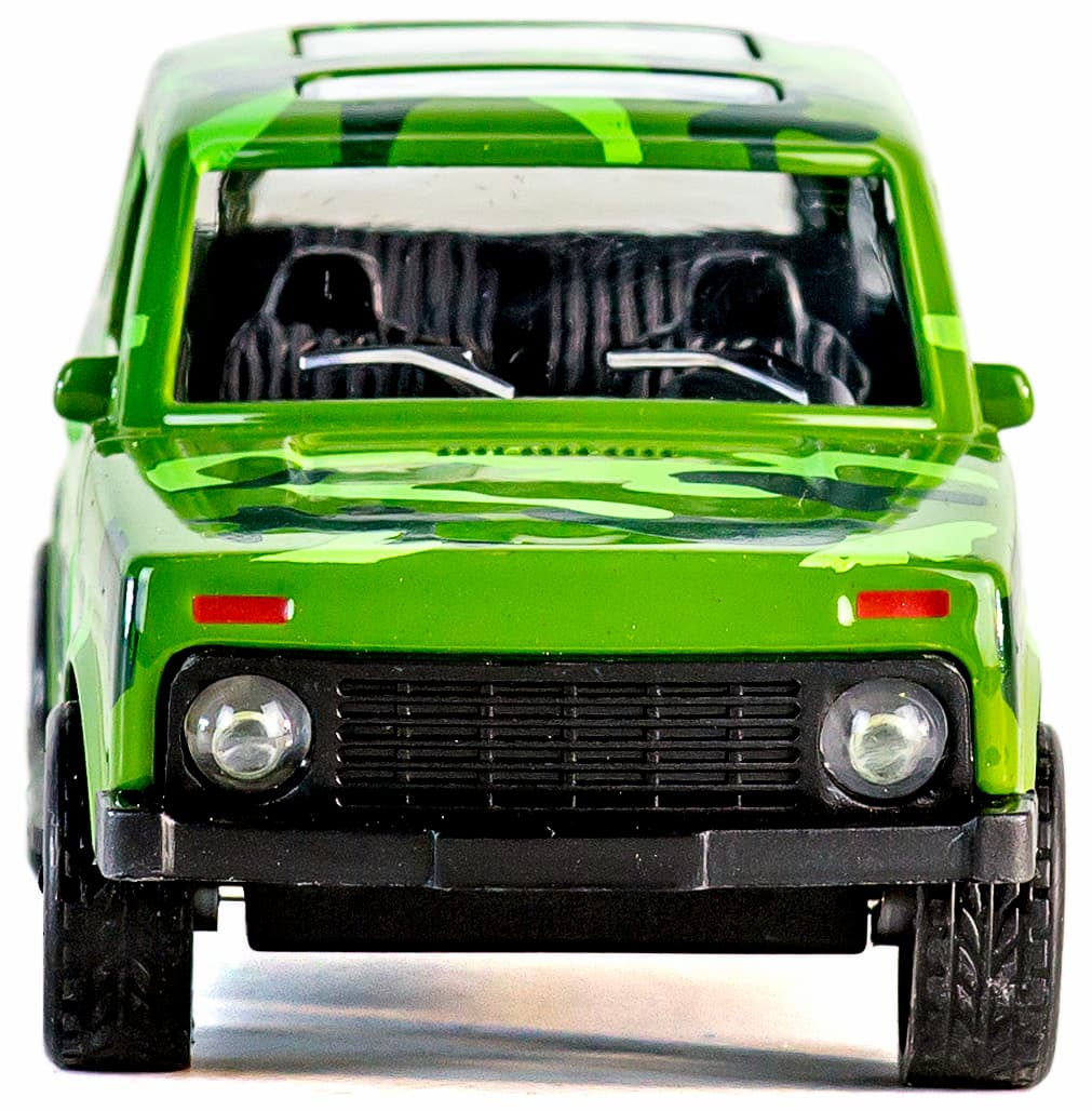 Металлическая машинка 1:32 «Нива. ОМОН» 835-B2B, 11 см., свет, звук, двери открываются / Микс