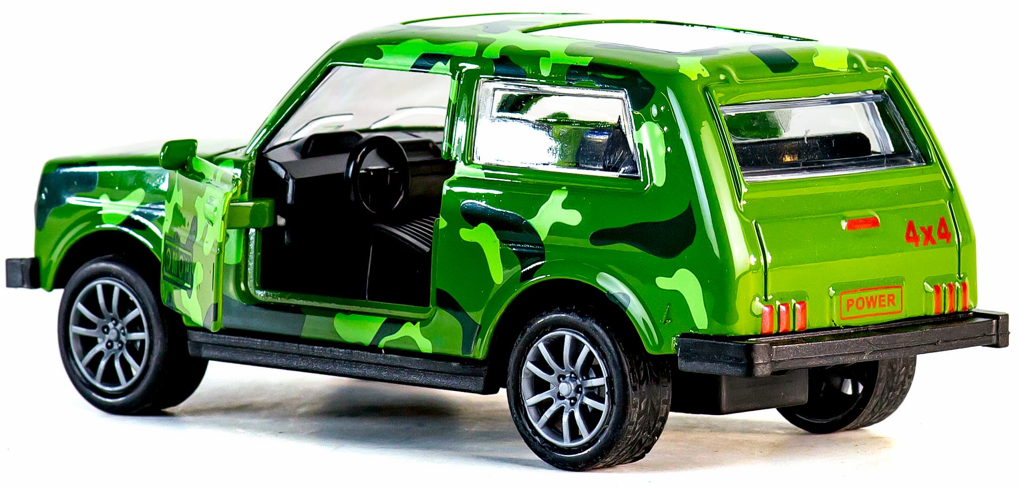 Металлическая машинка 1:32 «Нива. ОМОН» 835-B2B, 11 см., свет, звук, двери открываются / Микс