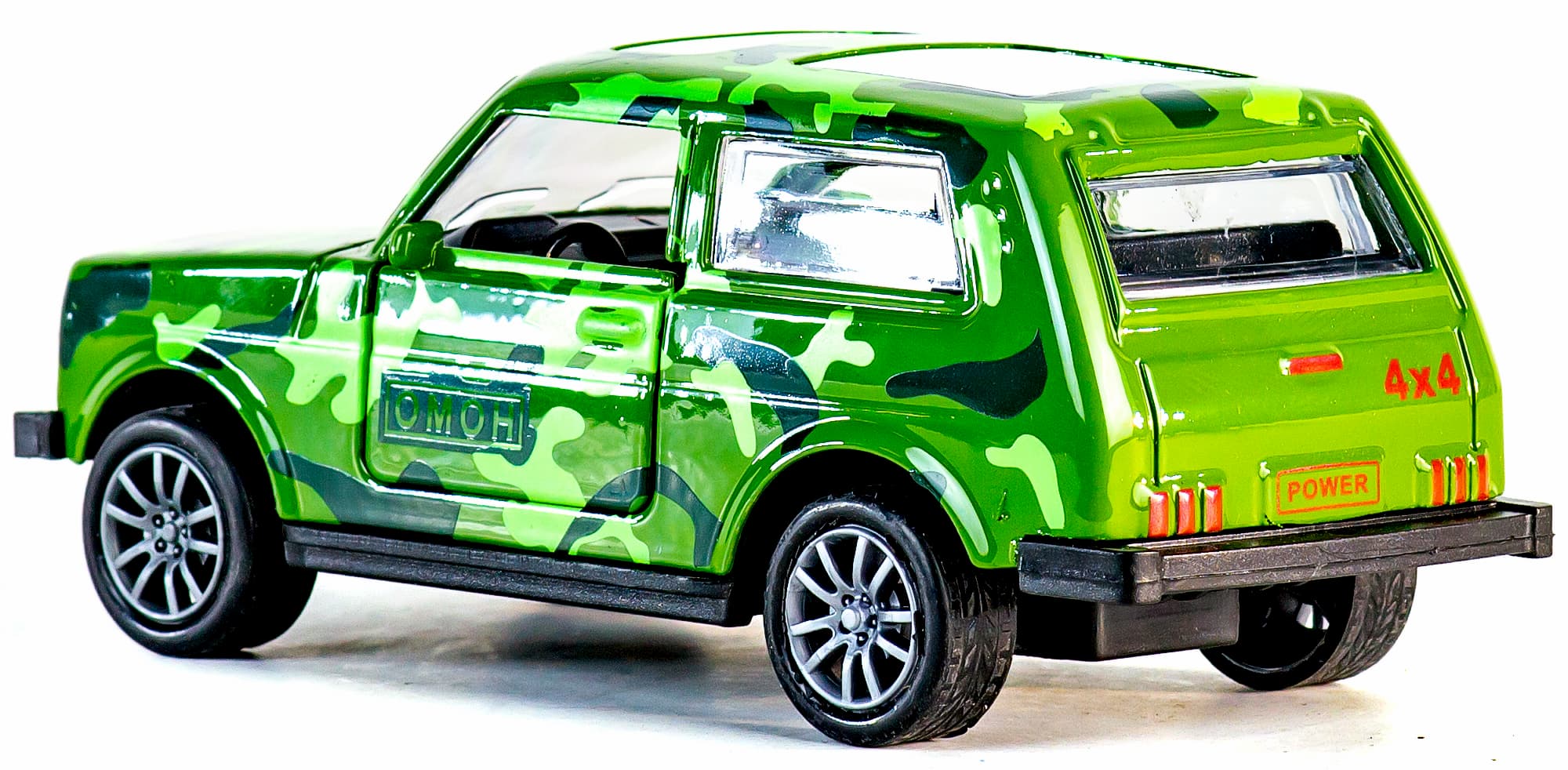 Металлическая машинка 1:32 «Нива. ОМОН» 835-B2B, 11 см., свет, звук, двери открываются / Микс