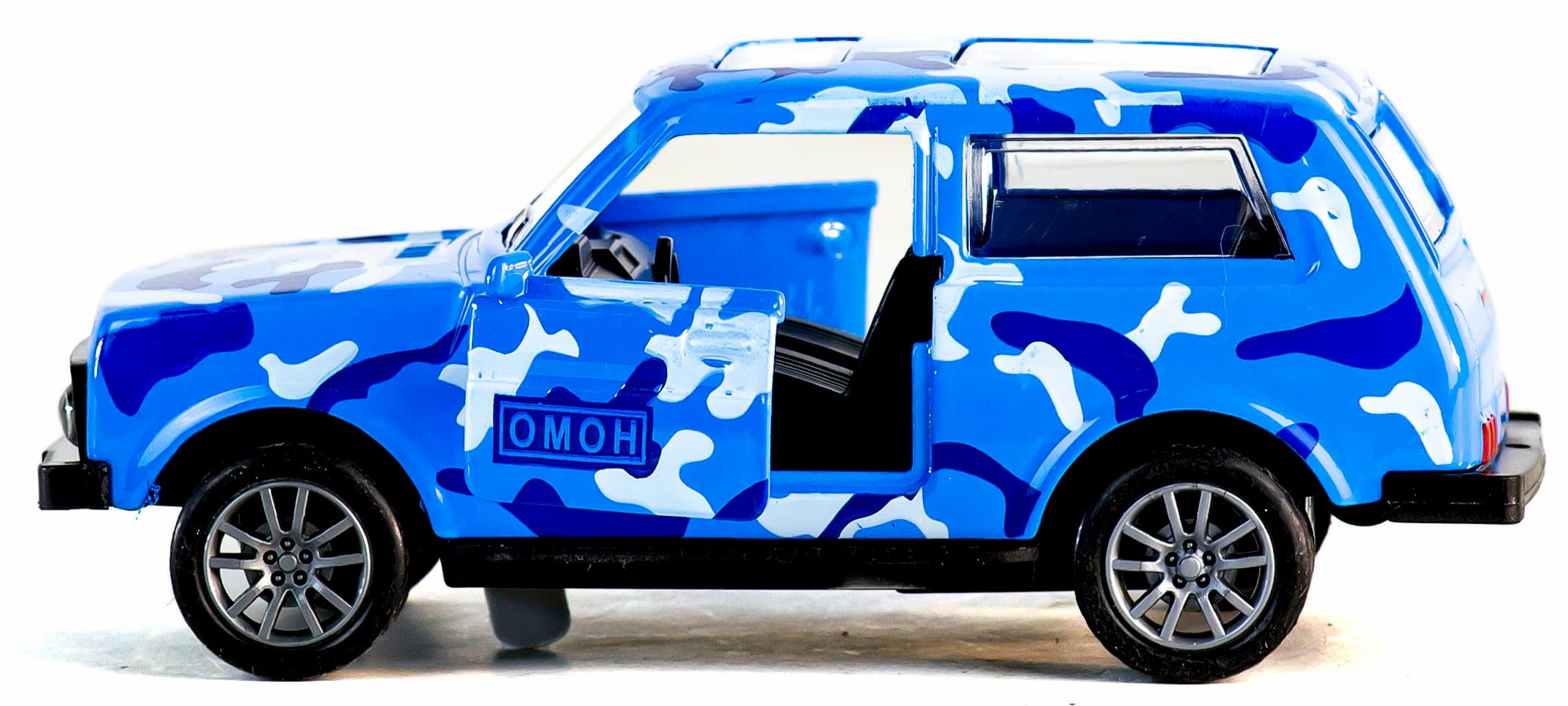Металлическая машинка 1:32 «Нива. ОМОН» 835-B2B, 11 см., свет, звук, двери открываются / Микс