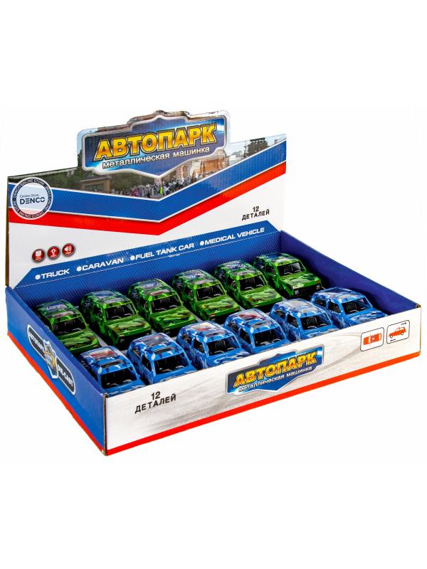 Металлическая машинка 1:32 «Нива. ОМОН» 835-B2B, 11 см., свет, звук, двери открываются / Микс