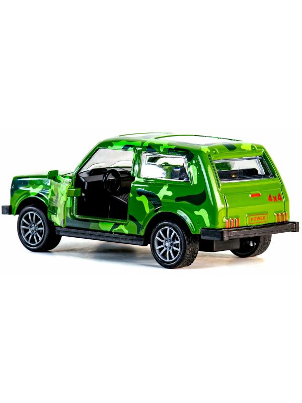 Металлическая машинка 1:32 «Нива. ОМОН» 835-B2B, 11 см., свет, звук, двери открываются / Микс