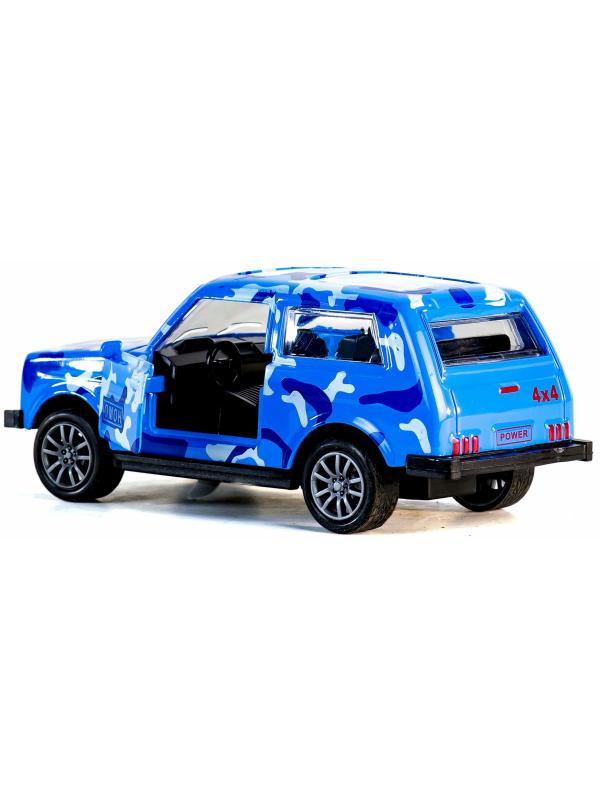 Металлическая машинка 1:32 «Нива. ОМОН» 835-B2B, 11 см., свет, звук, двери открываются / Микс