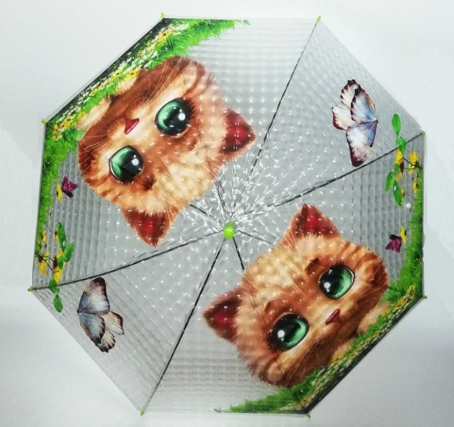 Зонтик детский Зверята Микс прозрачный