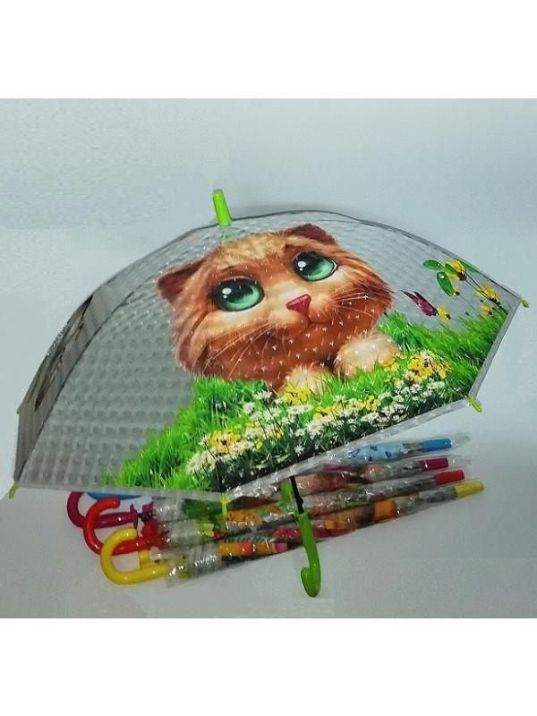 Зонтик детский Зверята Микс прозрачный