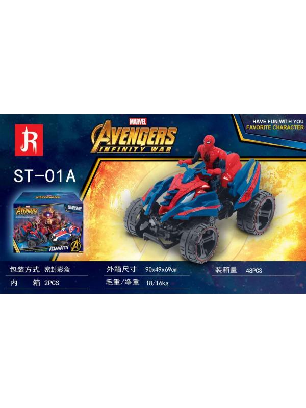 Человек паук на квадроцикле в коробке