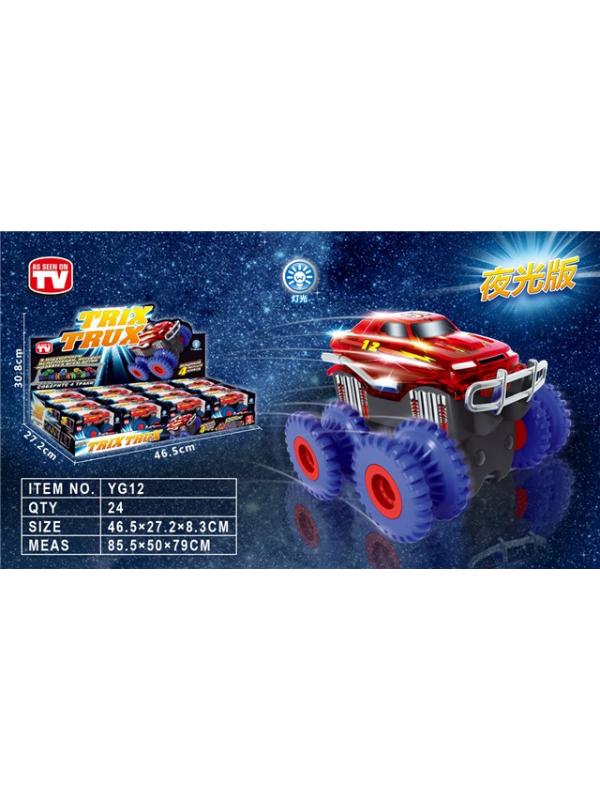 Гоночные машинки Trix Truk со светоом 12 шт в упаковке