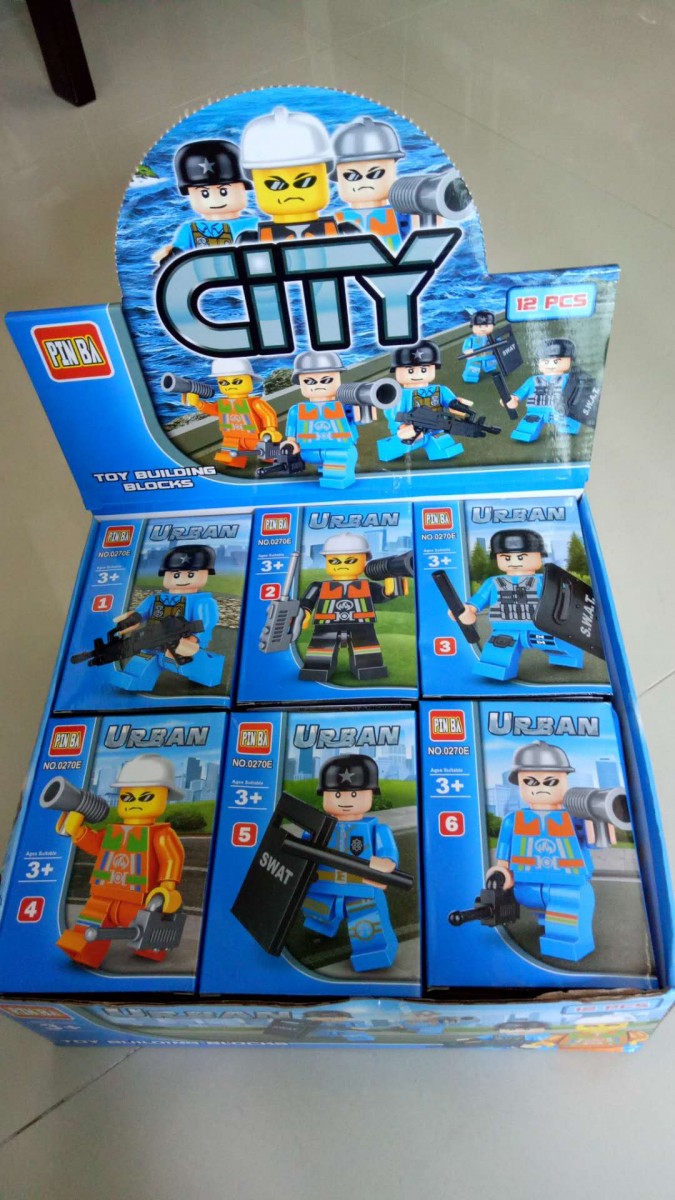 Конструктор PIN BA Сити 6 видов 12шт. в упаковке 11.5х8х4см