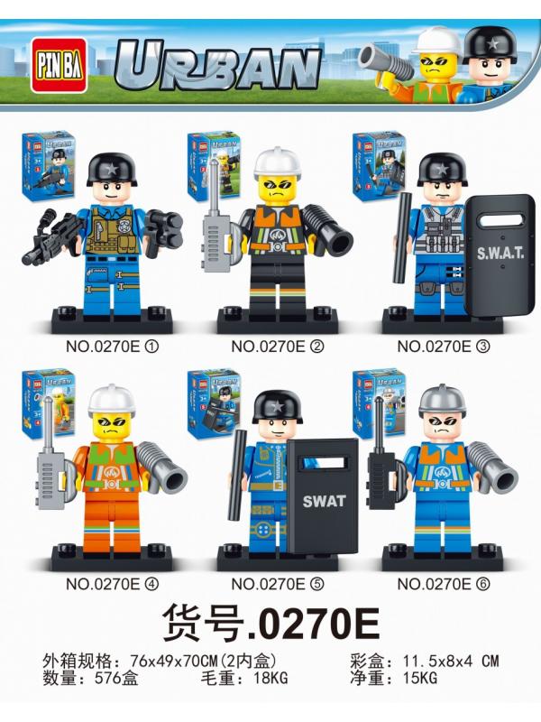 Конструктор PIN BA Сити 6 видов 12шт. в упаковке 11.5х8х4см