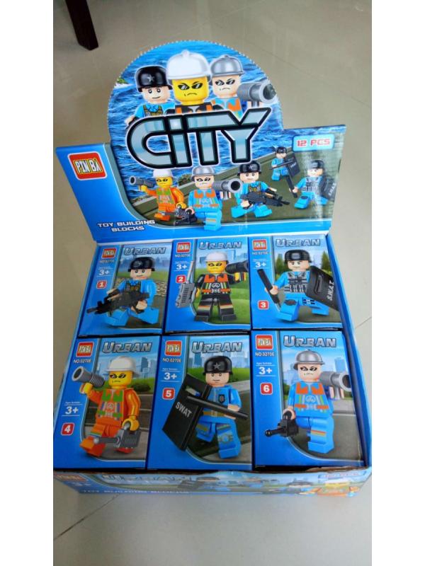 Конструктор PIN BA Сити 6 видов 12шт. в упаковке 11.5х8х4см