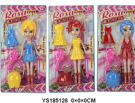 Кукла с платьем, 3 вида
