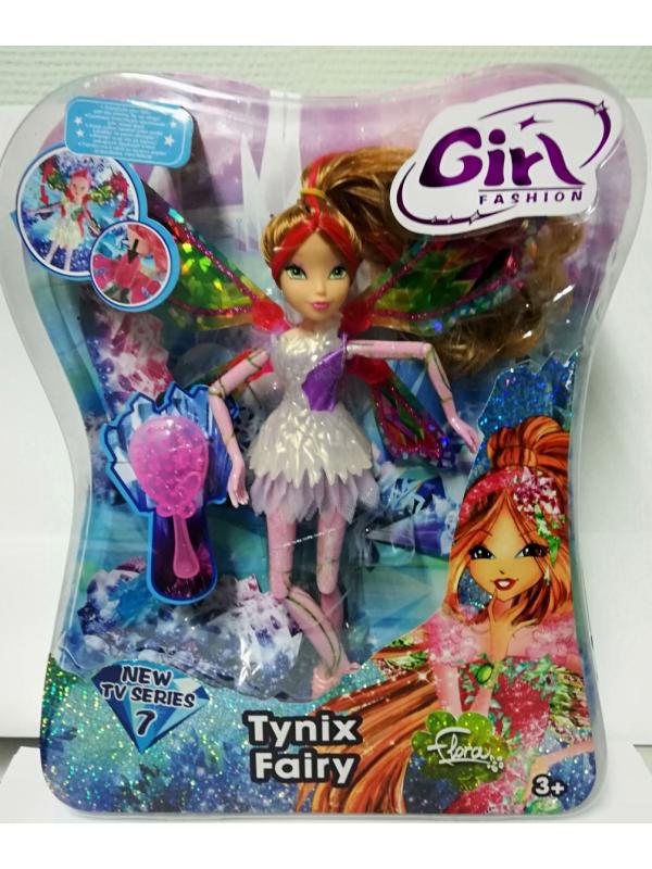 Кукла WINX Club Тайникс 28см Сверкающие крылья 7я серия, ноги и руки в блестках в коробке 35.5х30х6см