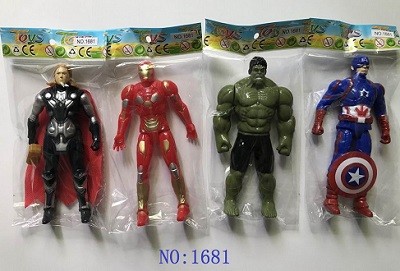 Фигурки Супер героев 4 вида в пакете 12шт. в уп.  размер 16см
