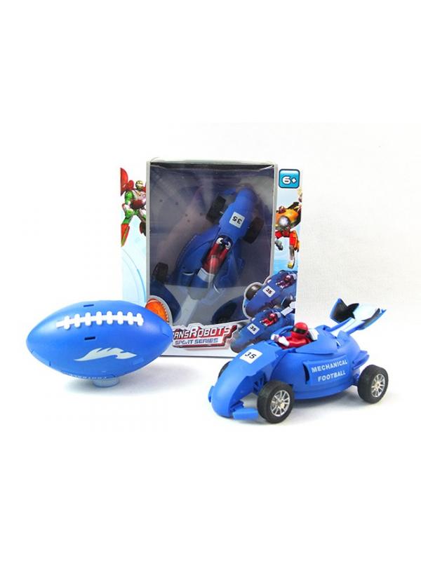 Трансформер Мяч для Регби синий  в коробке.