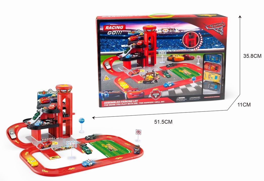 Парковка-трек «Cars Parking Lot» с горкой-спуском и машинками 6339