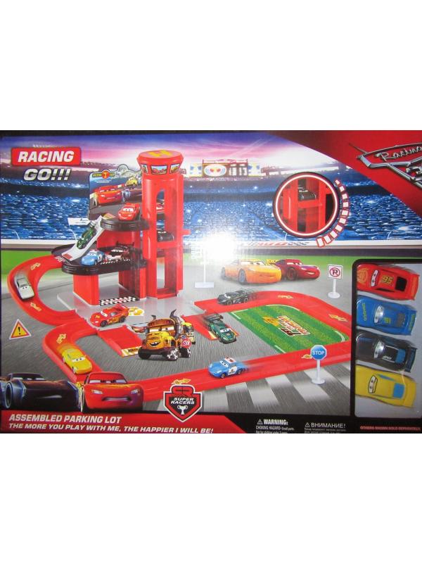Парковка-трек «Cars Parking Lot» с горкой-спуском и машинками 6339