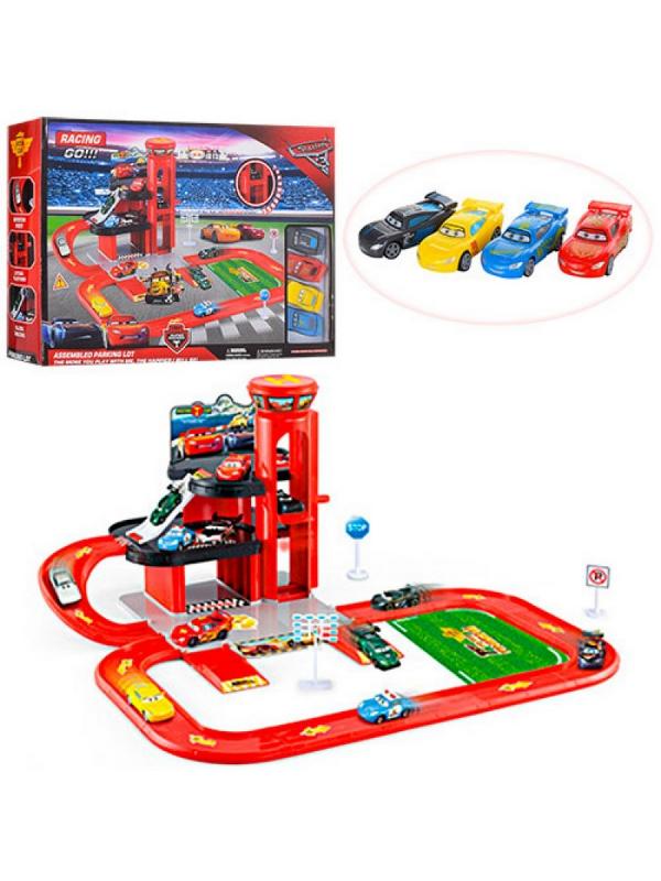 Парковка-трек «Cars Parking Lot» с горкой-спуском и машинками 6339