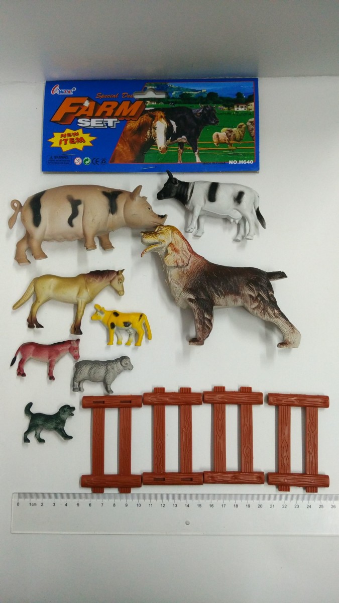 Животные Ферма 8 фигурок набор в пакете
