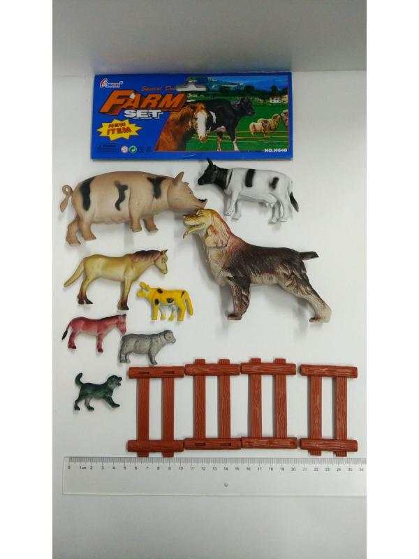 Животные Ферма 8 фигурок набор в пакете