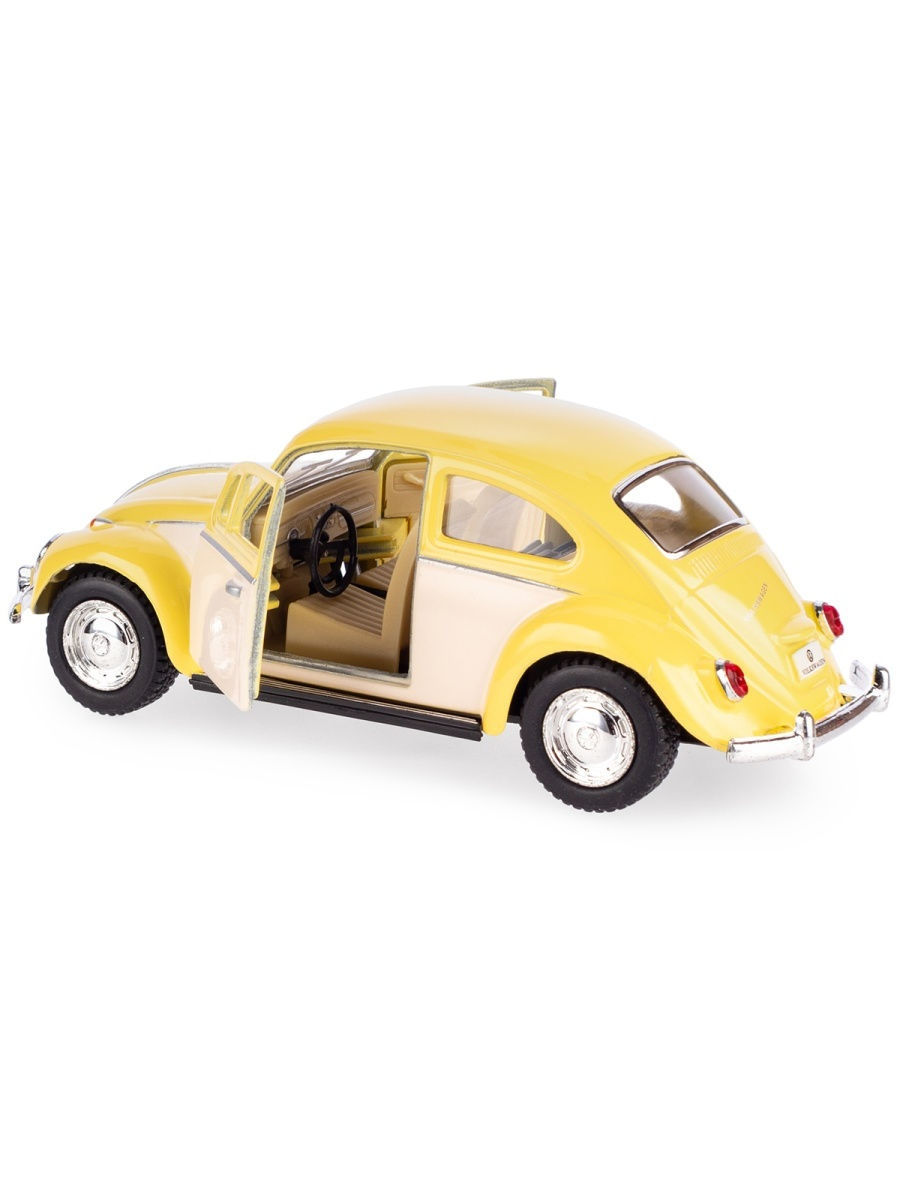 Металлическая машинка Kinsmart 1:32 «1967 Volkswagen Classical Beetle (Пастельные цвета с бежевыми дверями)» KT5375DY инерционная / Микс