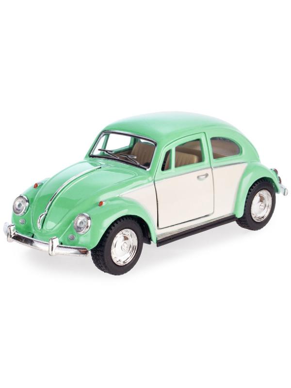 Металлическая машинка Kinsmart 1:32 «1967 Volkswagen Classical Beetle (Пастельные цвета с бежевыми дверями)» KT5375DY инерционная / Микс