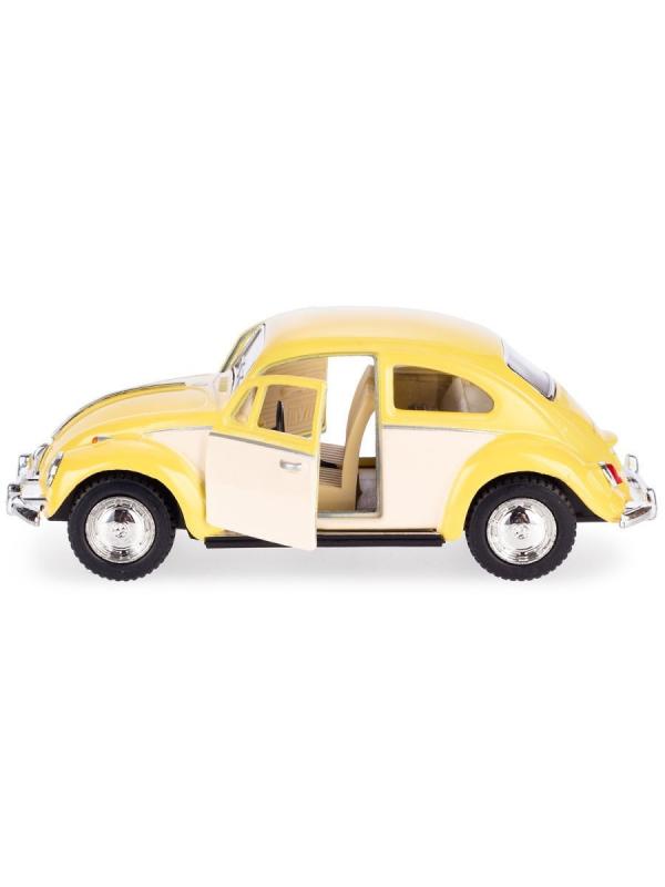 Металлическая машинка Kinsmart 1:32 «1967 Volkswagen Classical Beetle (Пастельные цвета с бежевыми дверями)» KT5375DY инерционная / Микс