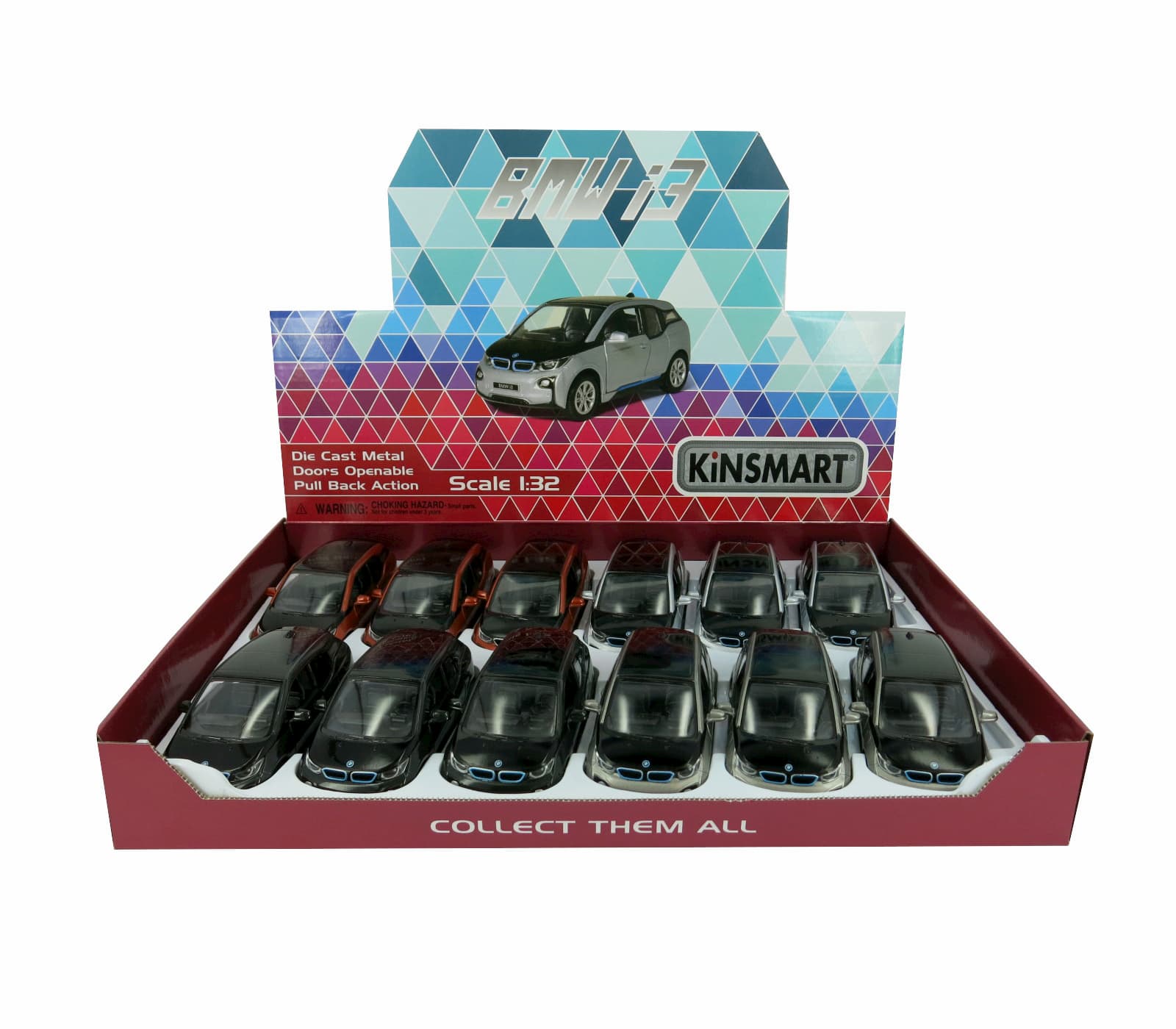 Металлическая машинка Kinsmart 1:38 «BMW i3» KT5380D, инерционная / Микс