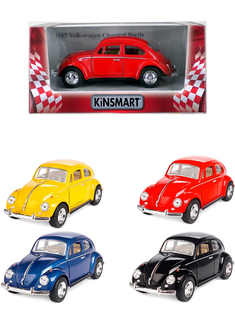 Металлическая машинка Kinsmart 1:32 «1967 Volkswagen Classical Beetle» KT5057W инерционная в коробке / Микс