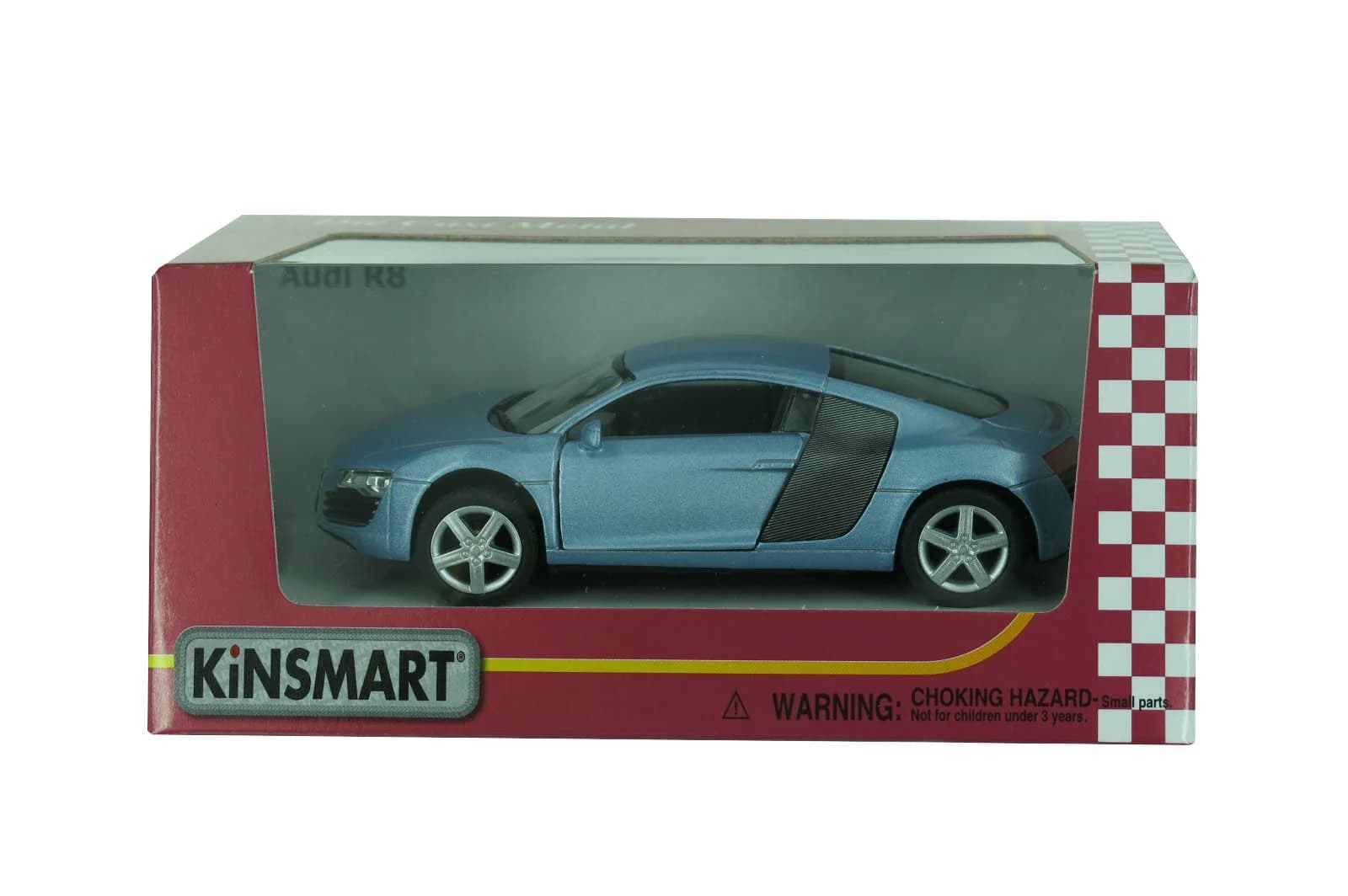 Инерционная металлическая машинка Kinsmart «Audi R8» 1:36 / KT5315W в инд. коробке