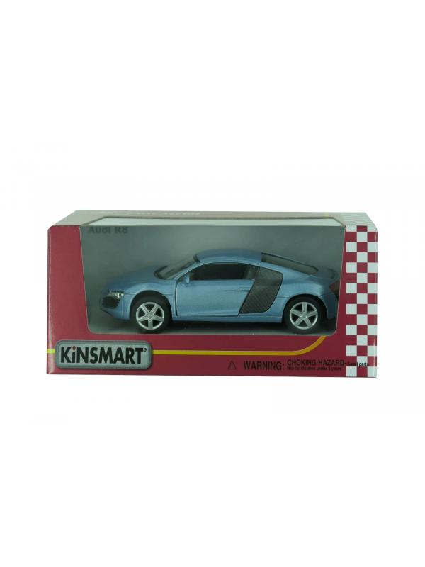 Инерционная металлическая машинка Kinsmart «Audi R8» 1:36 / KT5315W в инд. коробке