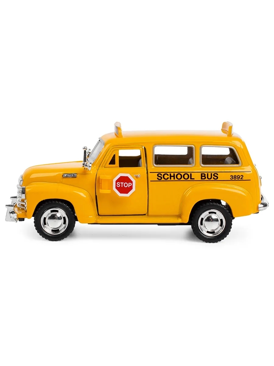 Металлическая машинка Kinsmart 1:36 «1950 Chevrolet Suburban School Bus» KT5005D, инерционная