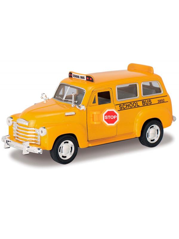 Металлическая машинка Kinsmart 1:36 «1950 Chevrolet Suburban School Bus» KT5005D, инерционная