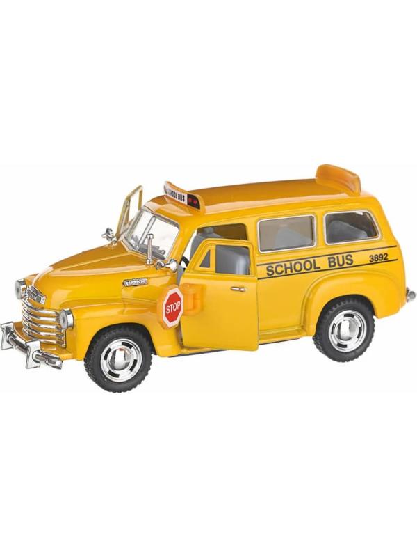 Металлическая машинка Kinsmart 1:36 «1950 Chevrolet Suburban School Bus» KT5005D, инерционная