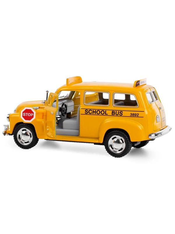 Металлическая машинка Kinsmart 1:36 «1950 Chevrolet Suburban School Bus» KT5005D, инерционная