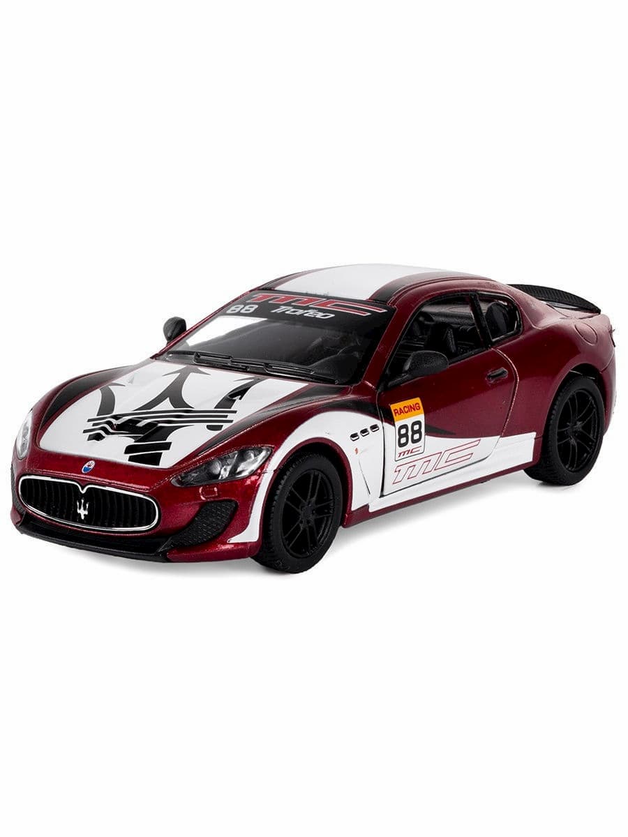 Машинка металлическая Kinsmart 1:38 «2016 Maserati GranTurismo MC Stradale (С принтом)» KT5395DF инерционная / Микс