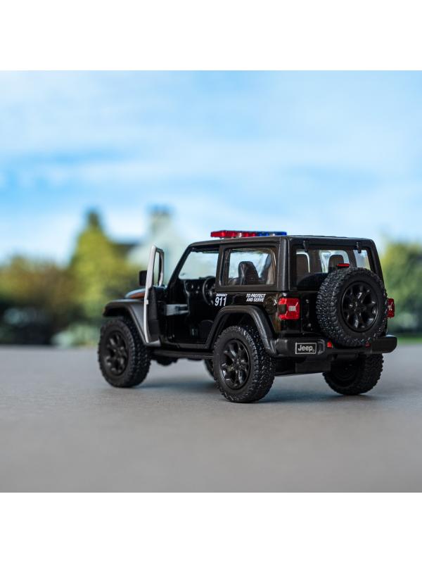 Металлическая машинка Kinsmart 1:34 «2018 Jeep Wrangler (Police)» KT5412DP, инерционная