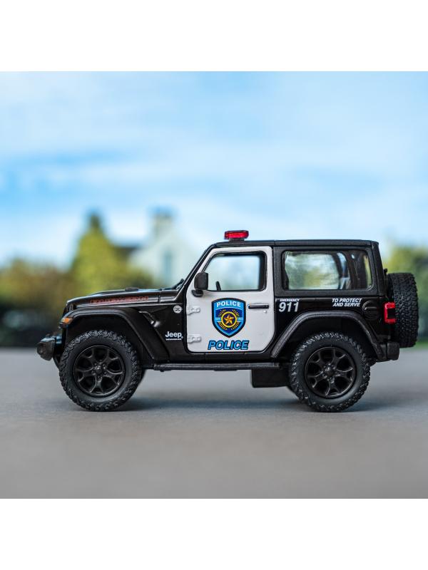 Металлическая машинка Kinsmart 1:34 «2018 Jeep Wrangler (Police)» KT5412DP, инерционная