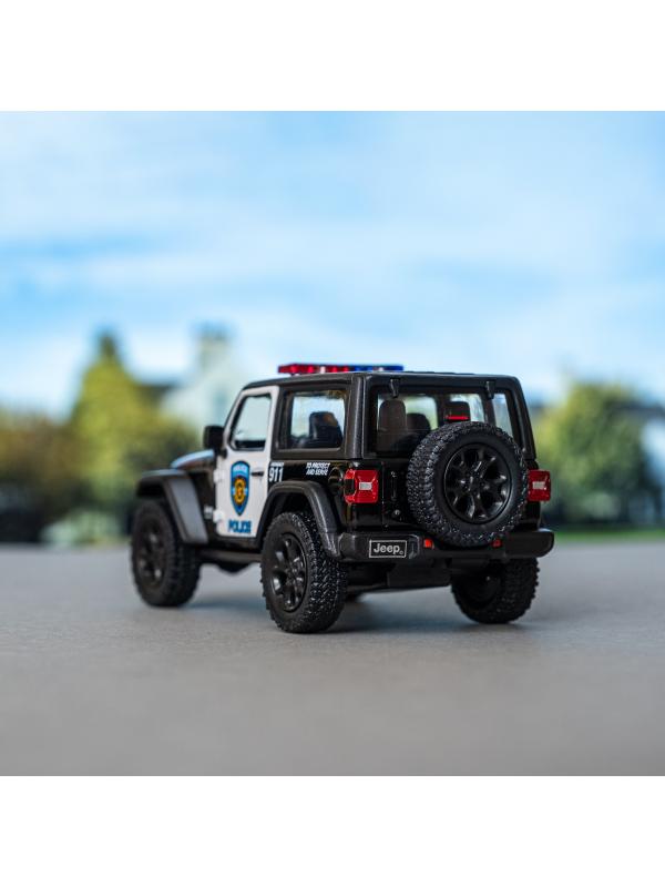 Металлическая машинка Kinsmart 1:34 «2018 Jeep Wrangler (Police)» KT5412DP, инерционная