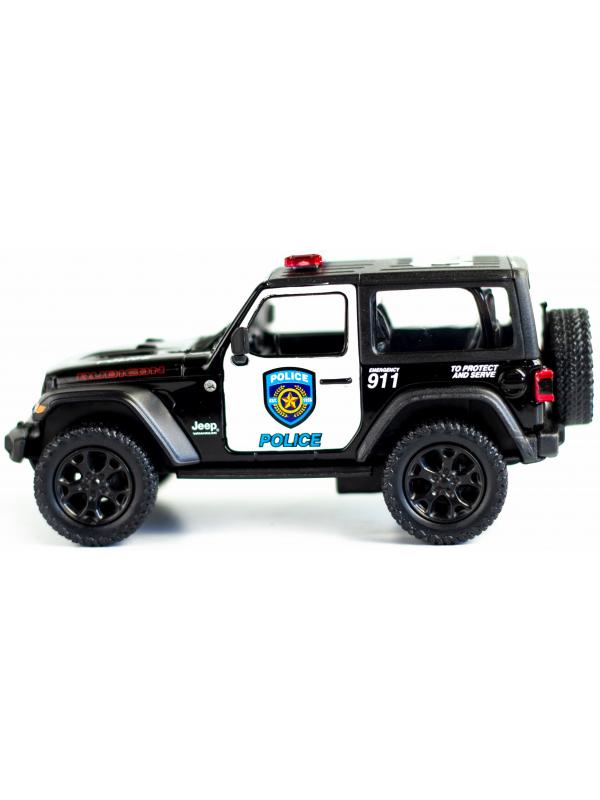 Металлическая машинка Kinsmart 1:34 «2018 Jeep Wrangler (Police)» KT5412DP, инерционная